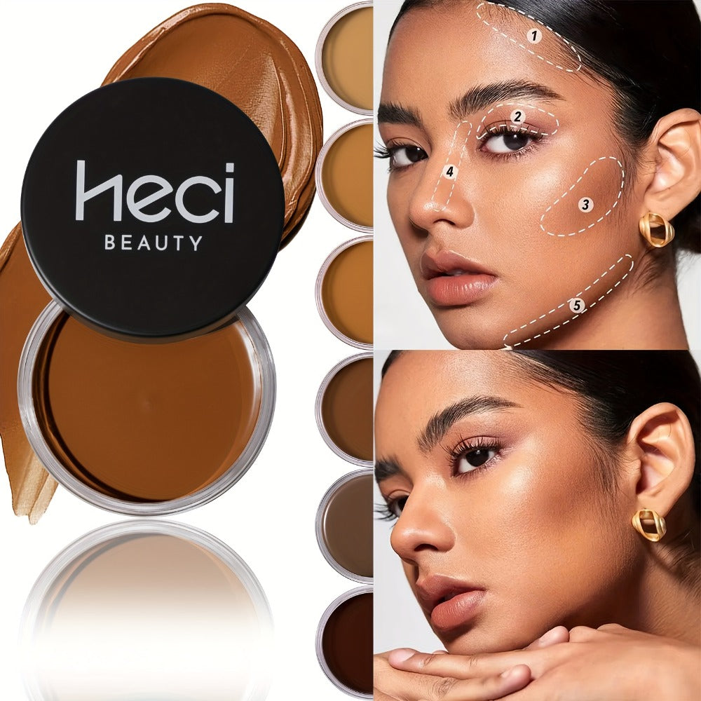 Velvet-Look Cream Foundation in 0.7 oz Round Jar with Six Shade Options from Light to Deep
