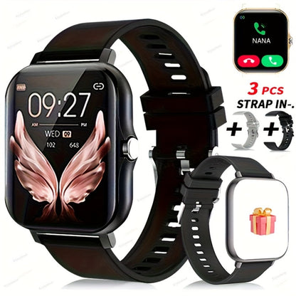 Smartwatch 1.83 Inch Fitness Tracker with Dual TPU Straps, Calling and Multi-Sport Records