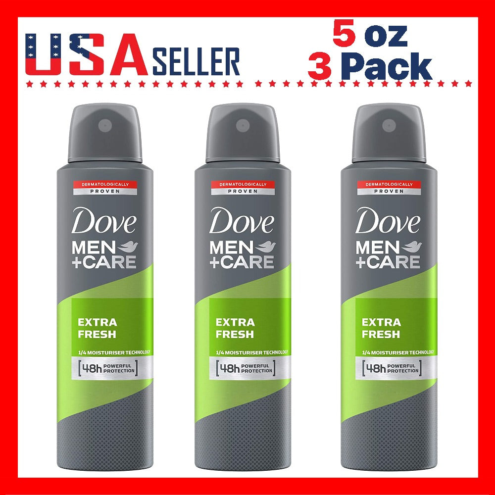 Dove Men+Care Extra Fresh Antiperspirant Spray, 150 ml Cans with Three-Pack or Six-Pack Checkout Options