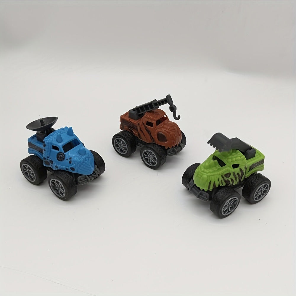 T-Rex Dinosaur Carrier Truck Playset with Mini Cars, Figures and Standard or Upgraded Package Options