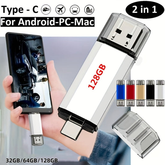USB C Flash Drive OTG 2-in-1 Dual Interface 128GB 64GB 32GB – KOOTION Type-C USB 2.0 Metal Thumb Drive Photo Stick High Speed Memory Stick for Android Smartphone Tablet Laptop