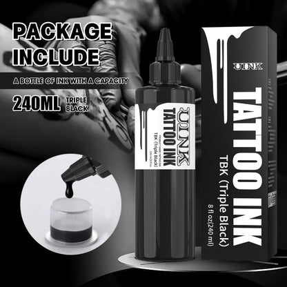 Tattoo Ink UINK 8.12oz 240ml Black, White or White Plus Triple Black Bottle Options with Item-Specific Color, Capacity and Bottle Choices