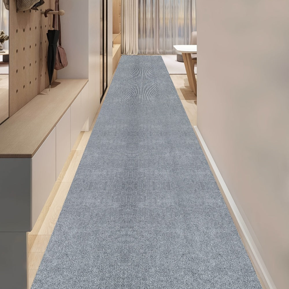 Striped Runner Rug Non-Slip Machine Washable – 100% Polyester PVC Backing Indoor Outdoor Hallway Mat, Soundproof 0.2" Thick Carpet for Kitchen, Patio & Entryway – 5 Colors, 4 Sizes