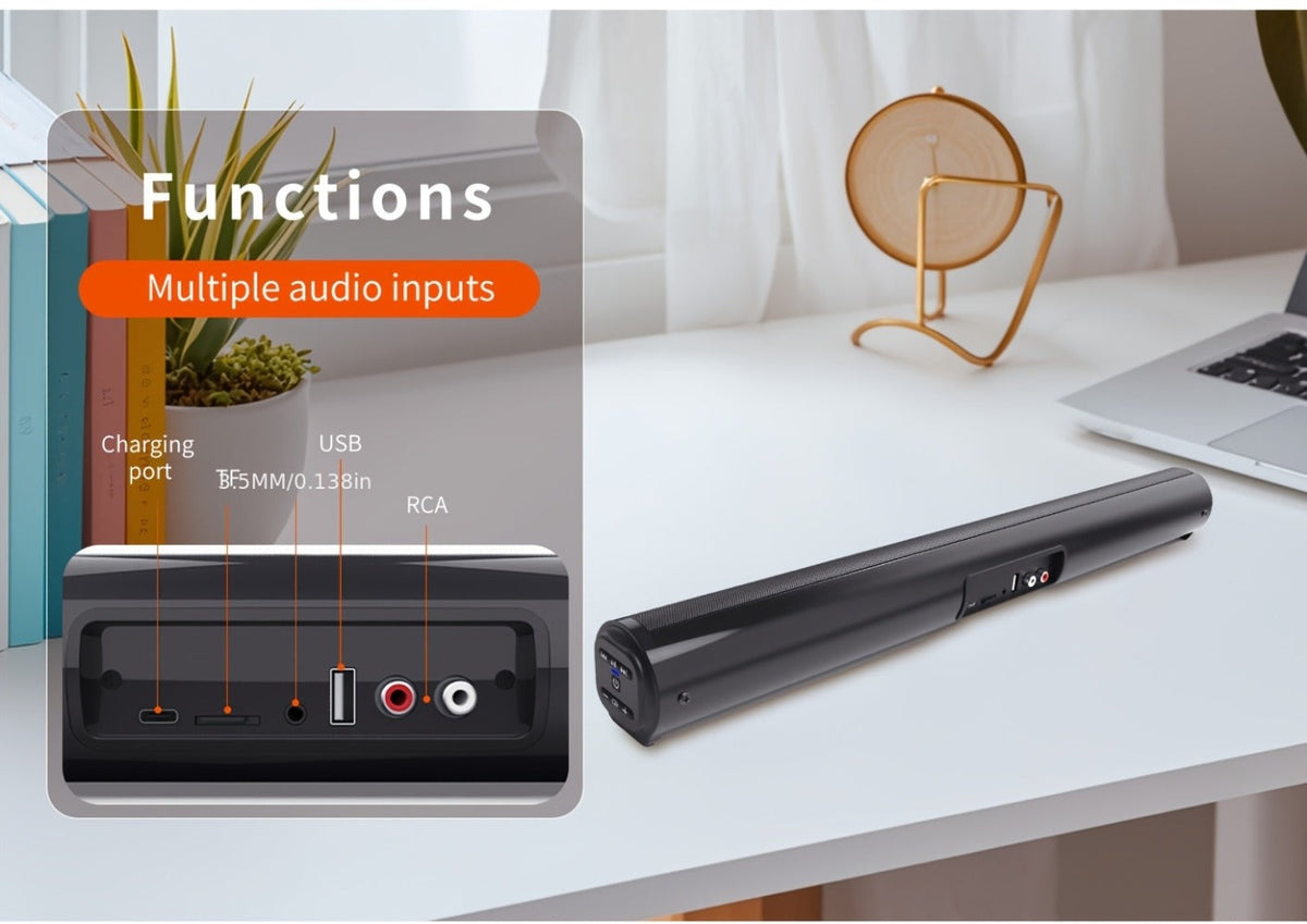 4D Surround Sound Subwoofer Speaker, Wireless & Wired, USB Plug & Play, Party Speaker for Laptop
