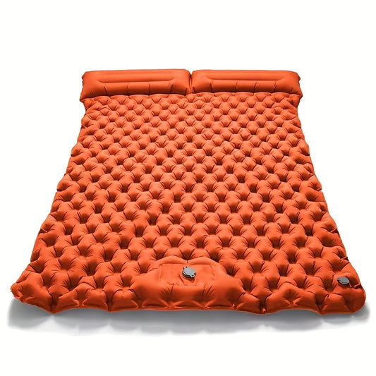 Camping Sleeping Pad Inflatable & Self-Inflating – Ultralight TPU Nylon Mat with Built-In Pump, Single & Double Size for Backpacking, Hiking, Travel