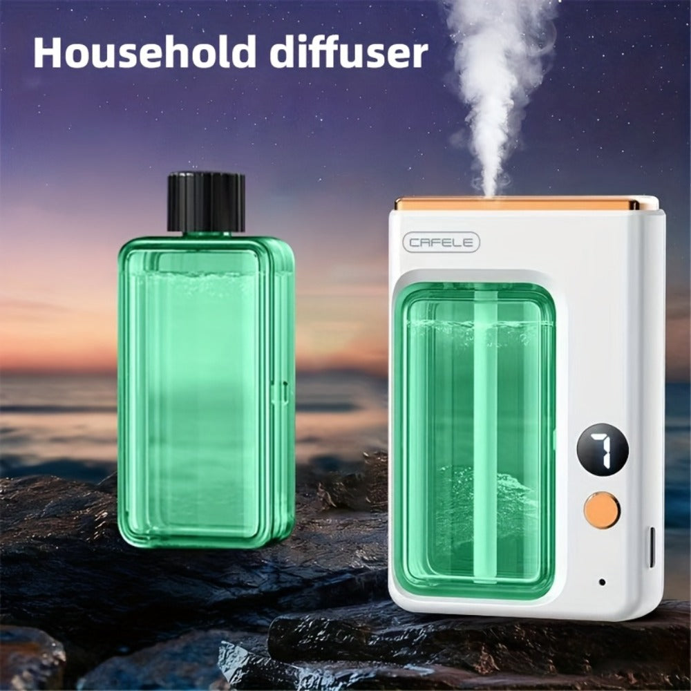 Desktop or Wall-Mount Essential Oil Diffuser with Transparent Chamber and One- or Three-Bottle Bundles