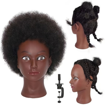 Mannequin Styling Head Options with Clamp and Accessory Sets for Braiding, Cutting and Cosmetology Practice