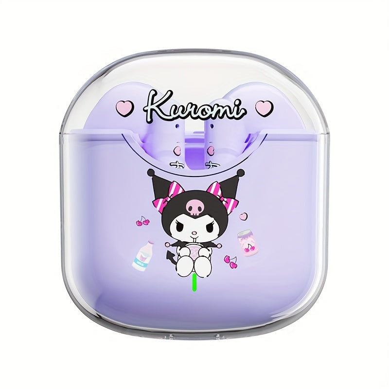 Kuromi My Melody Pompompurin Wireless Earbuds Authorized – 5 Cute Sanrio Character Styles Bluetooth Headphones for Daily Exercise Calls Learning – Holiday Birthday Gift for Girls Teens Women