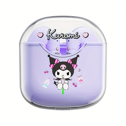 Kuromi My Melody Pompompurin Wireless Earbuds Authorized – 5 Cute Sanrio Character Styles Bluetooth Headphones for Daily Exercise Calls Learning – Holiday Birthday Gift for Girls Teens Women