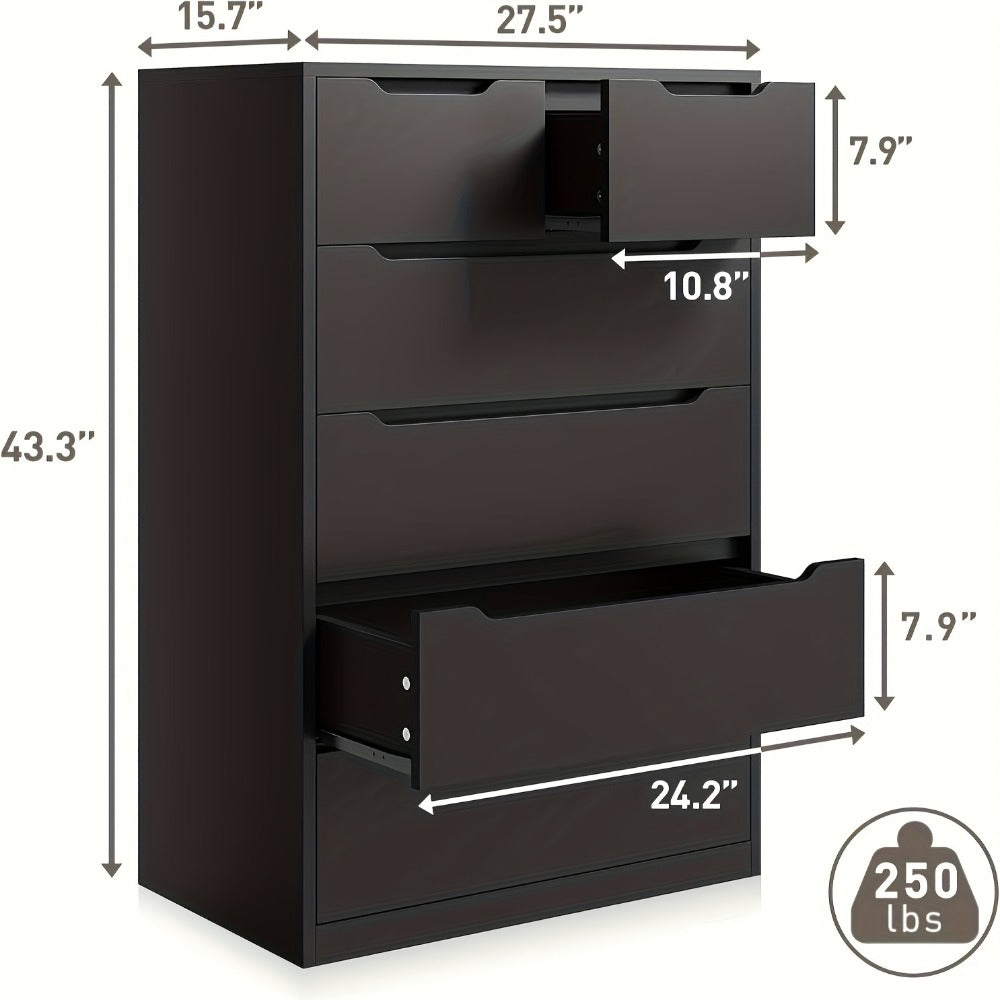 6-Drawer Dresser with Deep Drawers for Organized Everyday Storage detail image - detail view 3