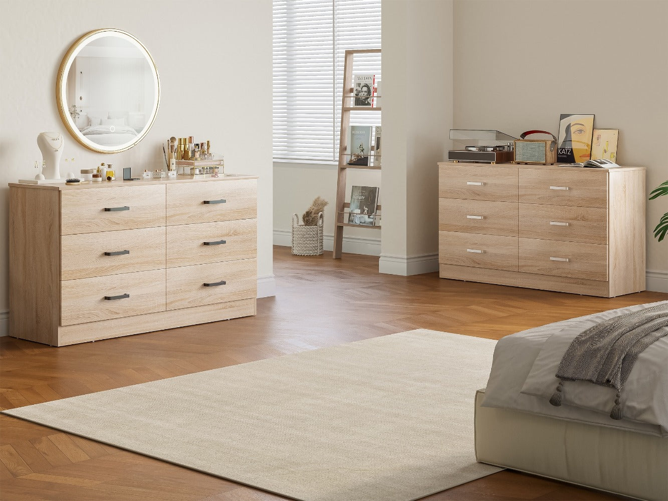 6-Drawer Dresser with Solid Wood Construction, Bedroom Drawer Chest detail image - detail view 9