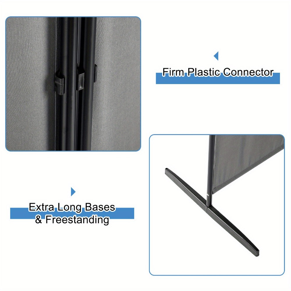 6-Foot Foldable Room Divider with Added Privacy and Waterproof Protection for Living Room detail image - detail view 11