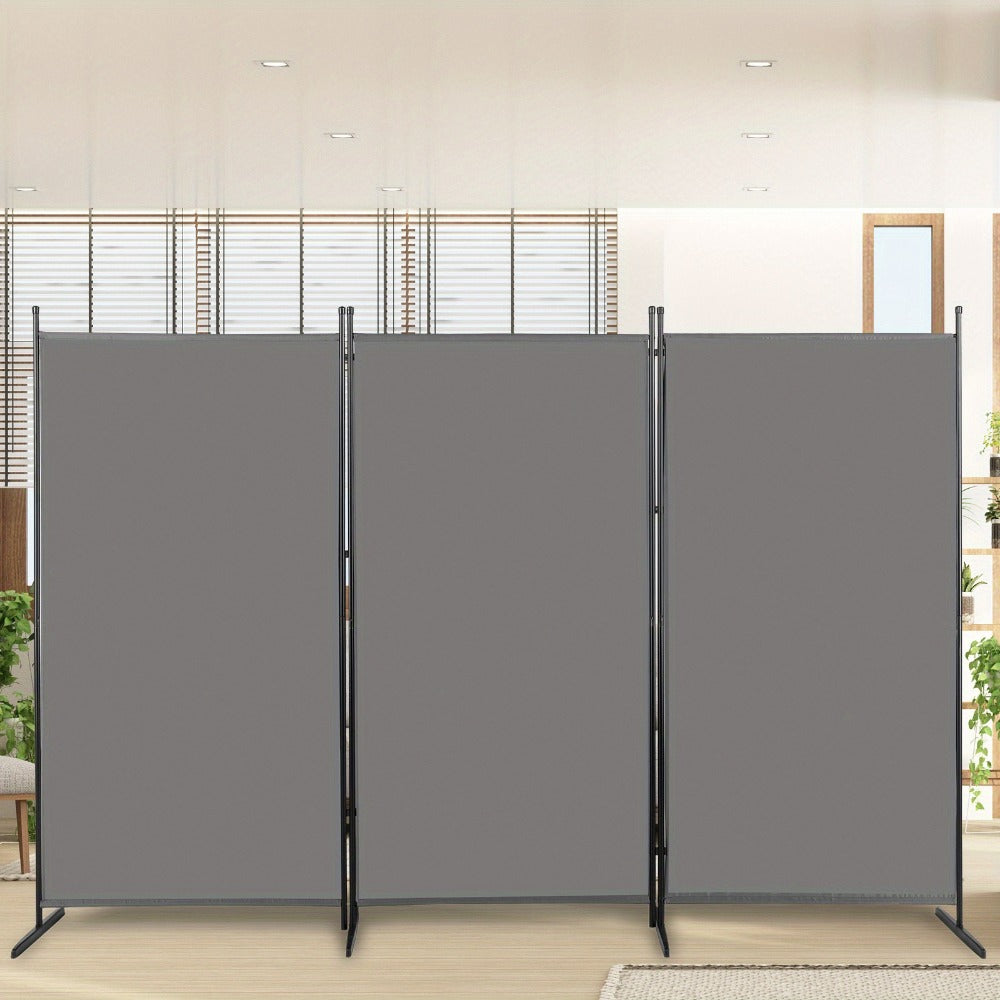 Room Divider, 6 Ft Trifold Privacy Screen Foldable Partition Panel 160G Polyester Fabric shown in the main product view