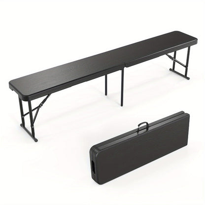 6-Foot Plastic Folding Bench with Tool-Free Assembly and Multiple Color Options detail image - detail view 3