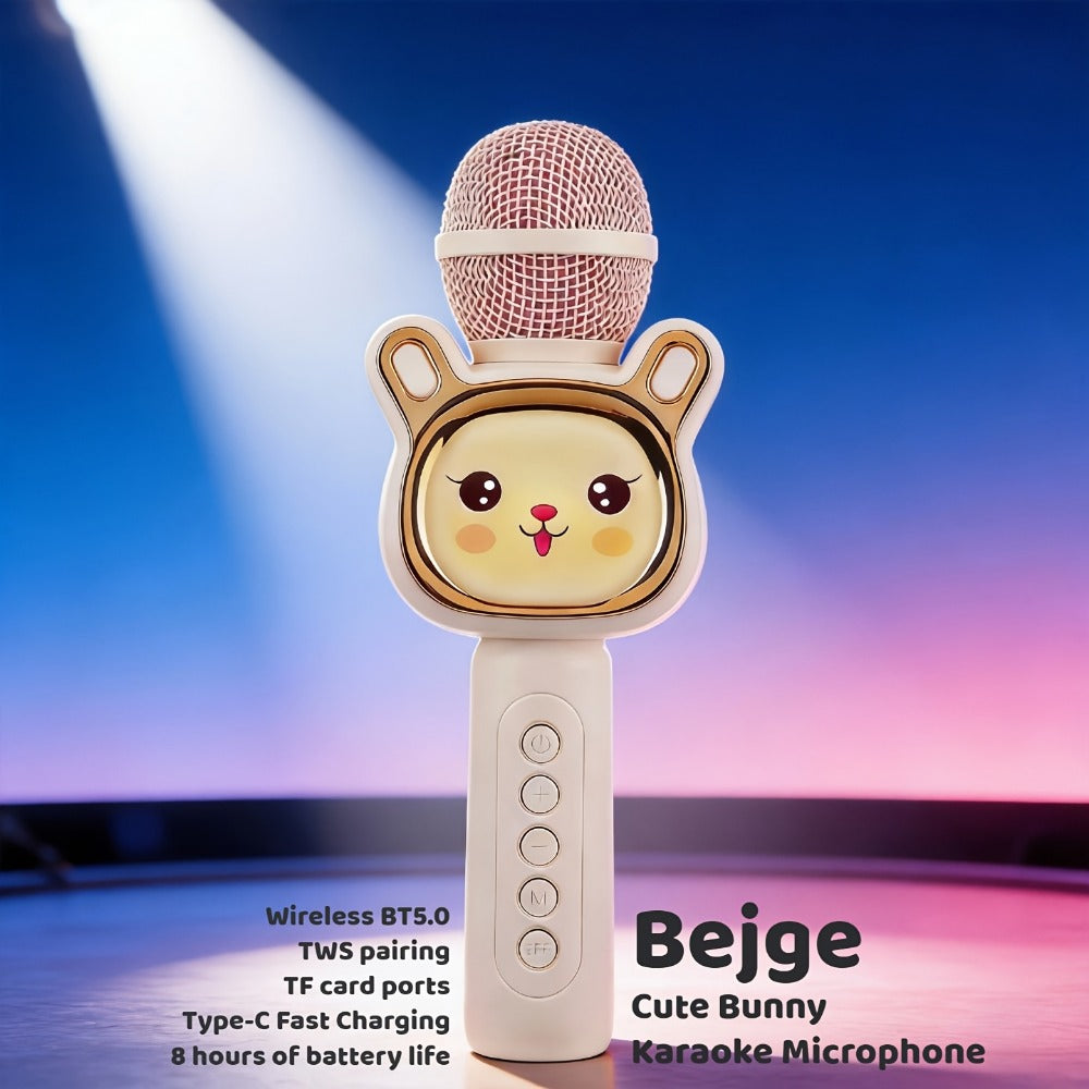 6-in-1 Wireless Karaoke Microphone Speaker with LED Lights and TWS detail image - detail view 20