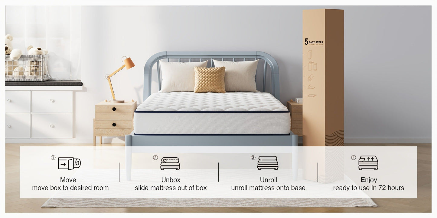 6-Inch Mattress with Memory Foam for Bedroom Comfort and Support detail image - detail view 15