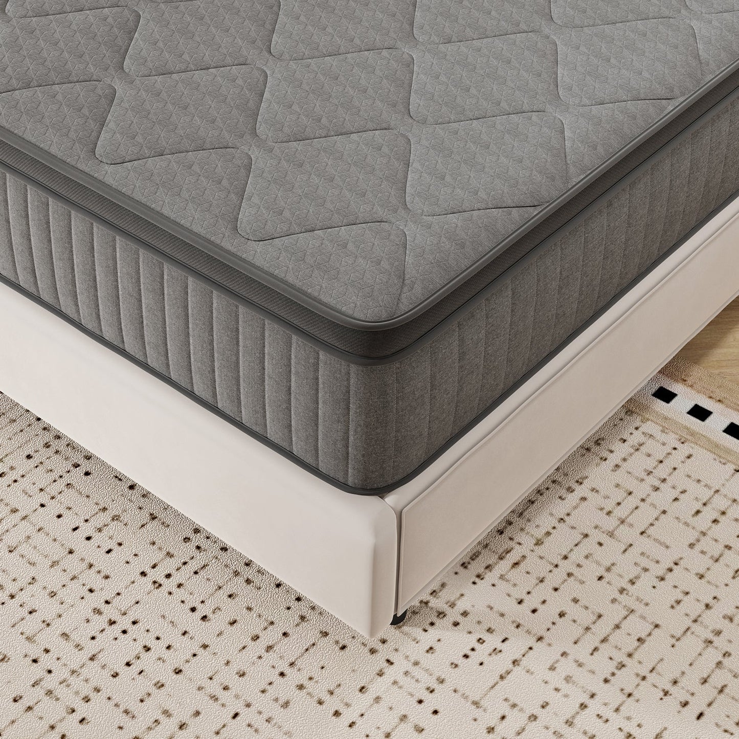Mattress Pocket-Spring Hybrid with Pillow Top in 6- to 14-Inch Profiles and Six Size Families