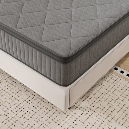 Mattress Pocket-Spring Hybrid with Pillow Top in 6- to 14-Inch Profiles and Six Size Families