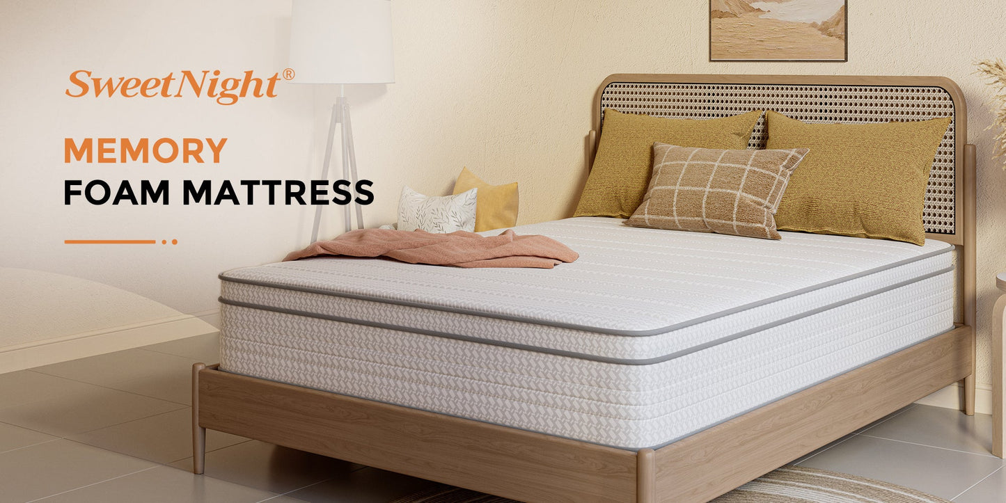 Mattress Pocket-Spring Hybrid with Pillow Top in 6- to 14-Inch Profiles and Six Size Families