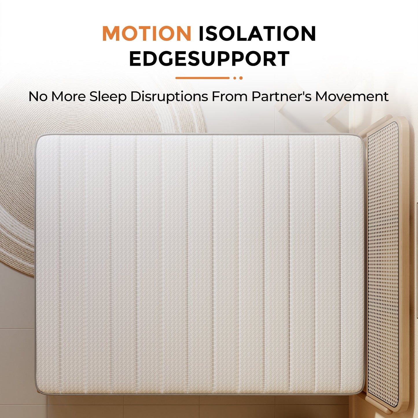Mattress Pocket-Spring Hybrid with Pillow Top in 6- to 14-Inch Profiles and Six Size Families