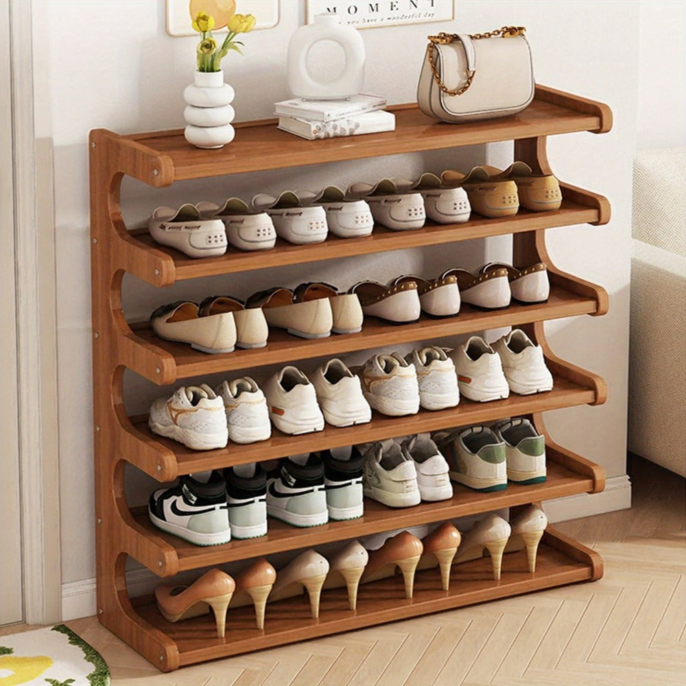 6-Layer Freestanding Shoe Rack, Freestanding Shoe Storage Rack for Entryway detail image - detail view 7