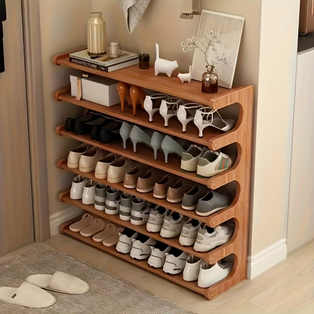 6-Layer Freestanding Shoe Rack, Freestanding Shoe Storage Rack for Entryway detail image - detail view 9