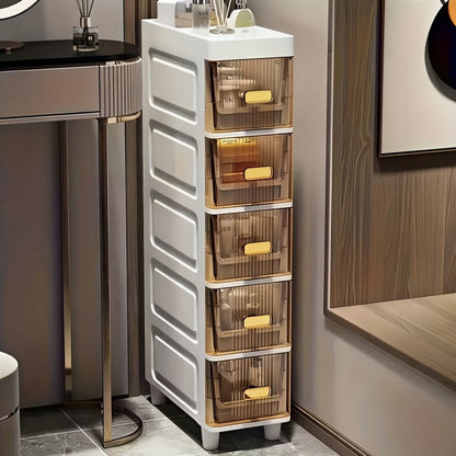 6-Layer Slim Bathroom Storage Cabinet with Storage Drawers for Organized Everyday Storage detail image