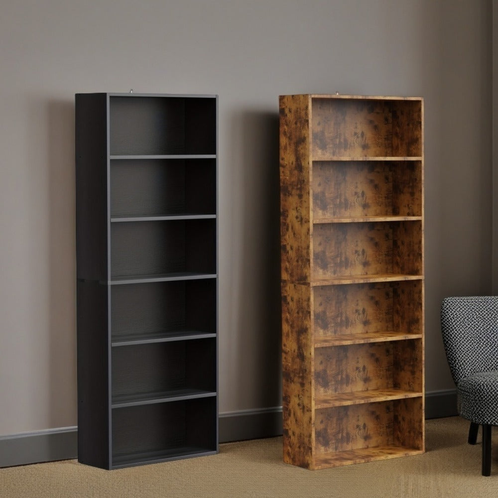 6-Tier Metal Bookshelf with Open Shelves, Freestanding Bookcase for Entryway detail image - detail view 18