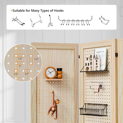 60-Inch Freestanding Room Divider for Privacy and Space Definition in Home Office detail image - detail view 25