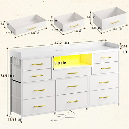 60-Inch TV Stand with LED Lighting, Entertainment Center for Living Room detail image - detail view 4