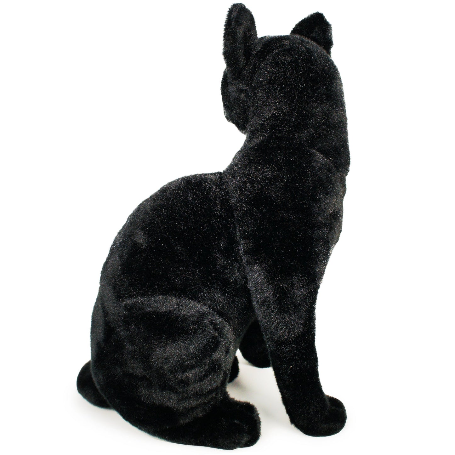 Plush Toy – Boone Black Cat 13-Inch Sitting Kitty with Green Eyes for Shelf or Room Display