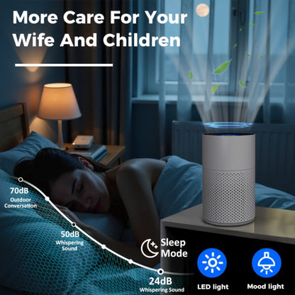 Air Purifier with H13 True HEPA 3-in-1 Filter, Sleep Mode and Single or Two-Unit Color Options