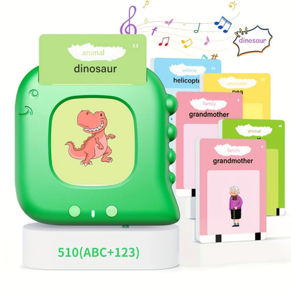 Talking Flash Cards for Kids 224 & 510 Words — Electronic Language Learning Device for Preschoolers Ages 3-6, Speech Therapy Toy, Autism Sensory Educational Gift Boys Girls
