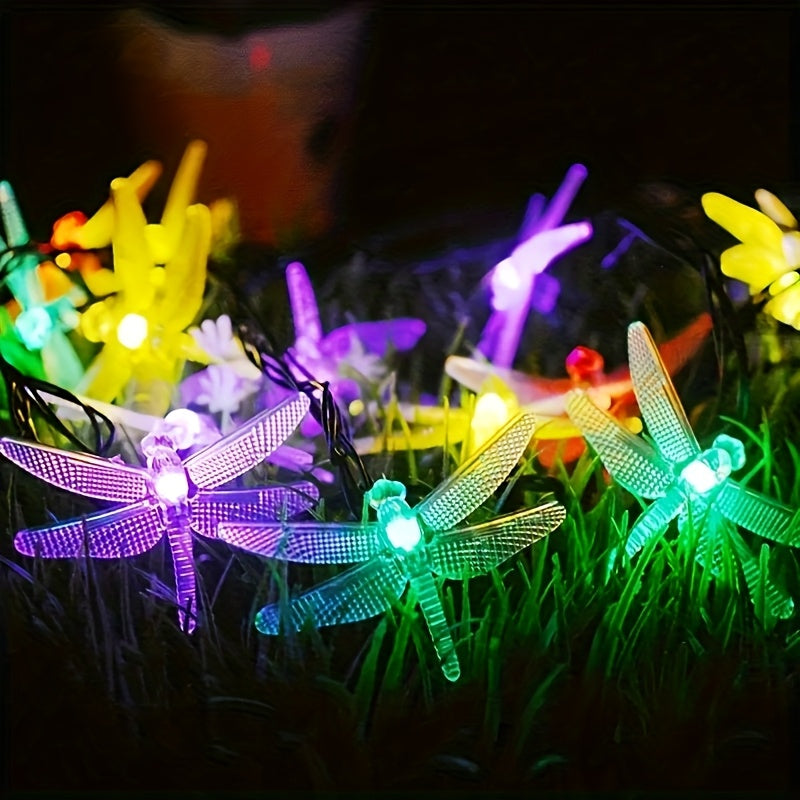 Solar Dragonfly String Lights Outdoor 30 LED 8 Modes
