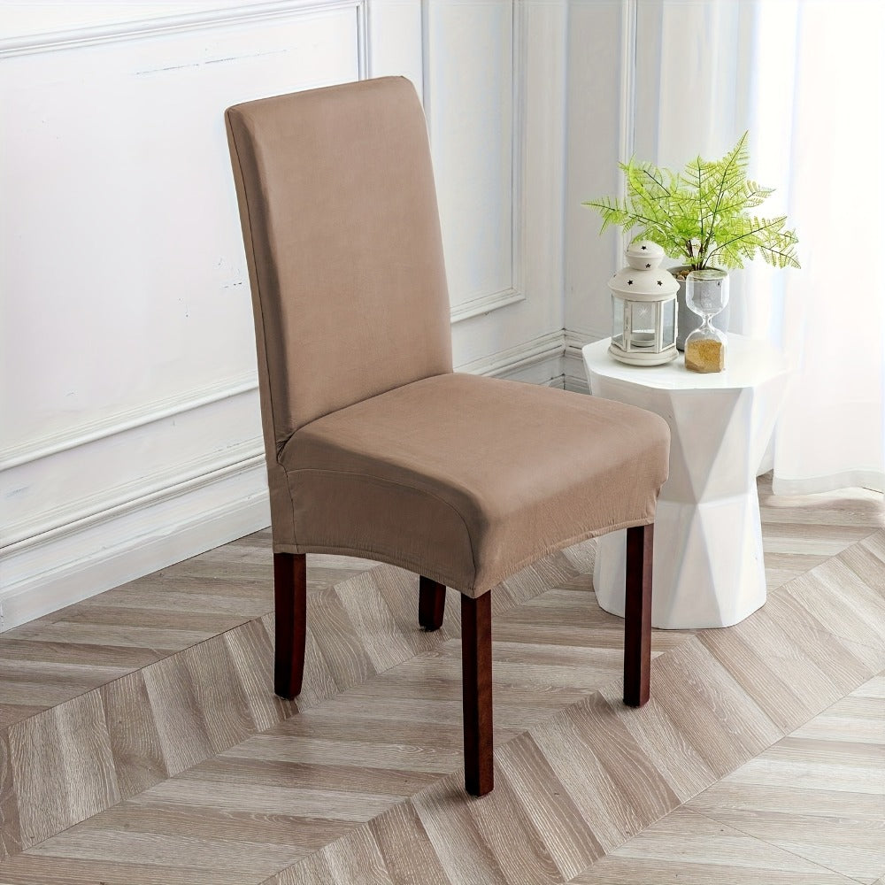 Chair Cover Set of 4 or 6 Stretch Jacquard Dining Slipcovers in Nine Available Color Choices