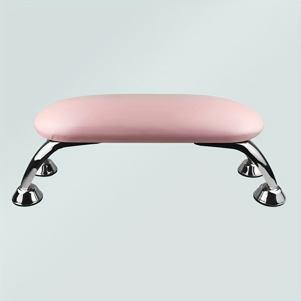 Padded Nail Armrest with Chrome-Finish Four-Leg Stand in Pink, Black or White Checkout Options