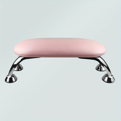 Padded Nail Armrest with Chrome-Finish Four-Leg Stand in Pink, Black or White Checkout Options