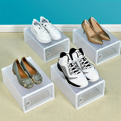 Clear Stackable Shoe Storage Organizer Boxes 12/15 Pack – Space-Saving Shoe Boxes for Closet & Entryway