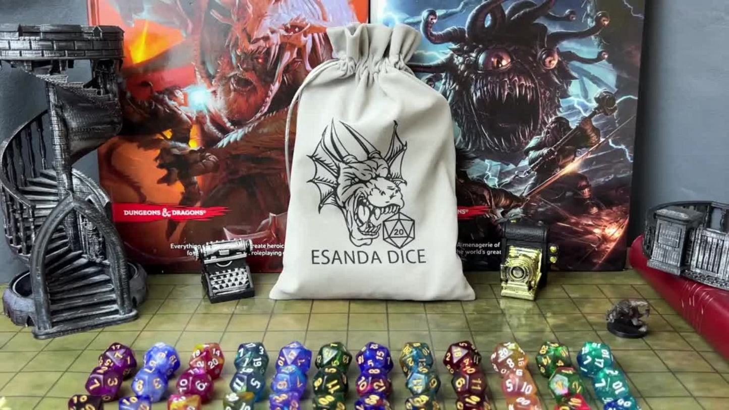 standard tabletop Polyhedral Dice Set 84pcs – Starry Night Glitter Dice with Pouch & Tray for standard tabletop RPG standard tabletop