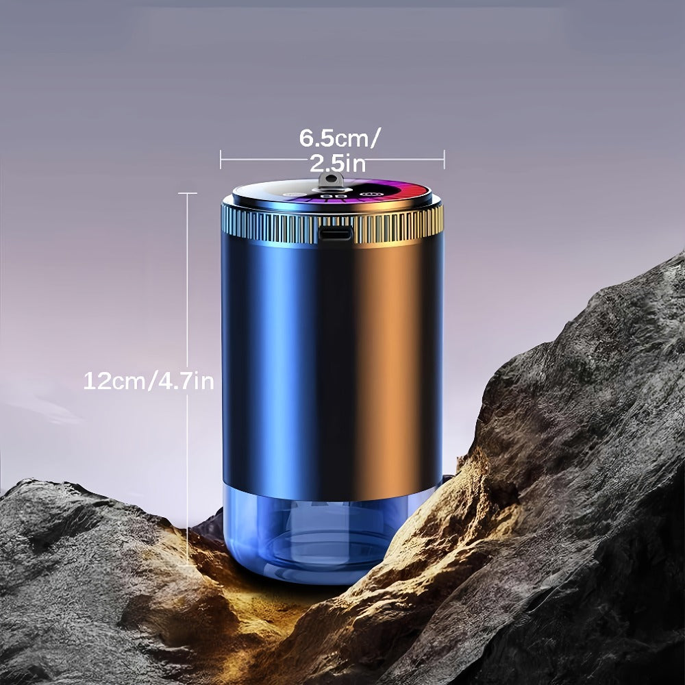 Car Aromatherapy Diffuser with Dynamic Light Show & Starry Sky Mode – Adjustable Scent Intensity, USB Rechargeable, Eliminates Odors, Gardenia, Lavender, Marine & Cologne Scents