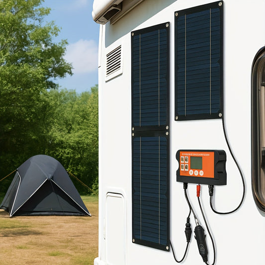 600W Solar Panel Kit with 100A PWM Controller - 100W 200W Monocrystalline Panels for RV, Camping, Car & Boat Battery Charging | Portable Off-Grid Solar System