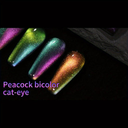 Gel Nail Polish Set with XEIJAYI Label, 8 Magnetic Cat Eye Colors, 0.51oz Bottles and Magnet Tool