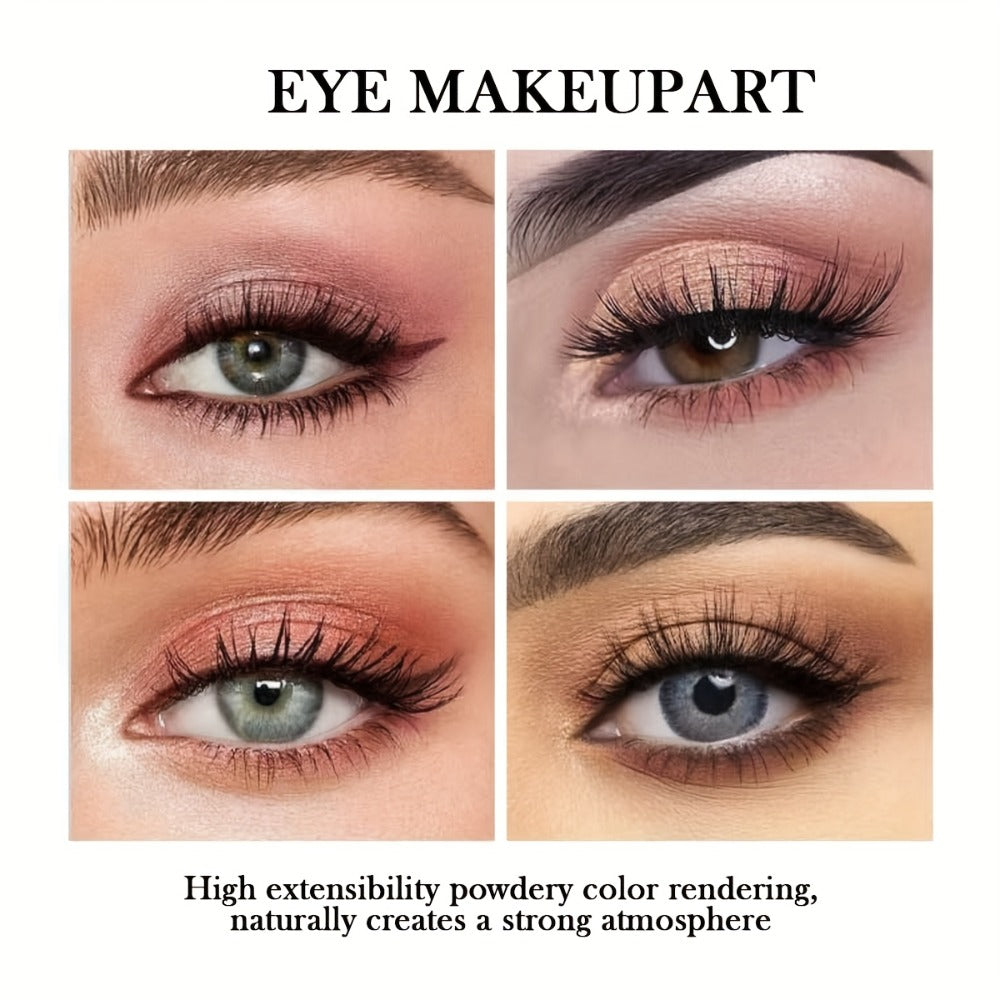 Eyeshadow Palette ANNA ROSE 18-Shade Compact with Pink-Brown Color Themes and Matte-Shimmer Finish Mix