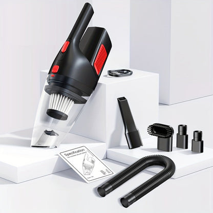 Cordless Handheld Vacuum Cleaner with Three Color Checkouts, Crevice Nozzle and Compact Dust Cup