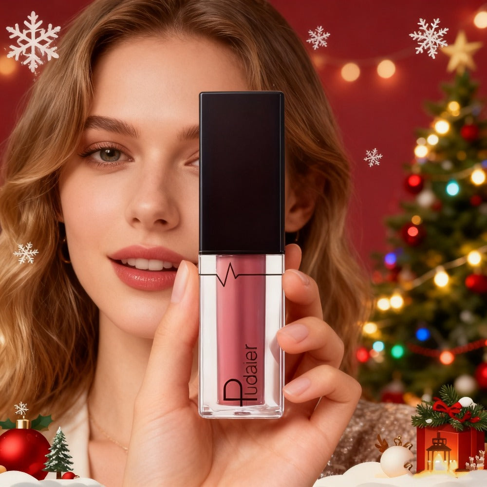 Metallic Shimmer Liquid Lip Color with 22 Numbered Shades, 7.2cm Clear Tube and Wand Applicator