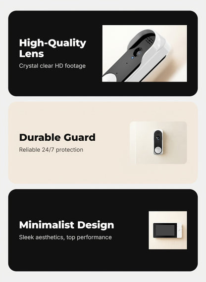 Wireless Security Camera System with Video Doorbell, Indoor Outdoor Surveillance, Long Battery Life