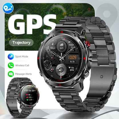 Smart Watch 1.46-Inch Round GPS Display with 3ATM Rating, Wireless Calling and Eight Strap Styles