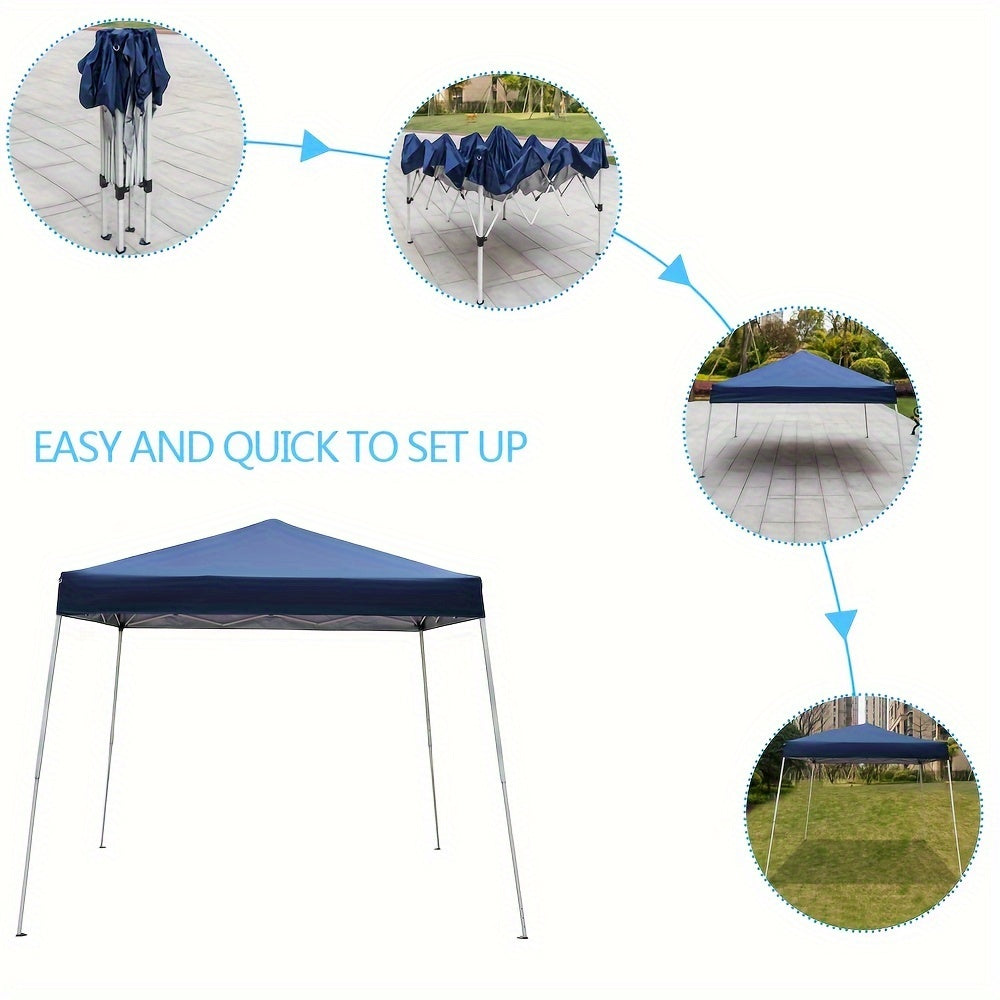 10-by-10-Foot Pop-Up Canopy Tent with Blue or White Standard and Thickened-Fabric Checkout Options