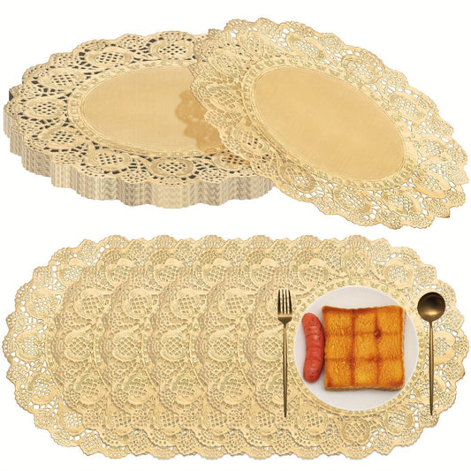 200pcs Paper Doilies Lace Round Placemats Disposable Wedding Table Decor 12 Inch