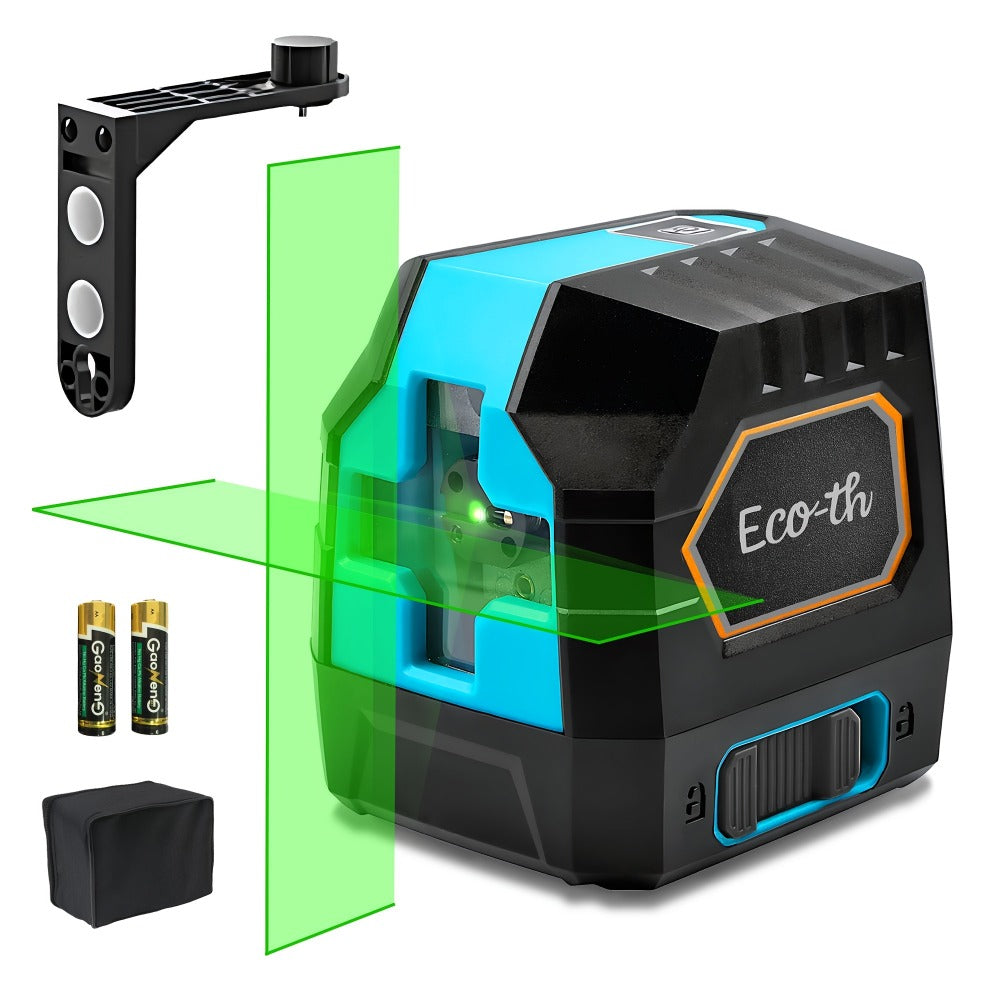 Compact Line Laser Level Kits in Four Model Packages with Bracket, Base and Battery Options